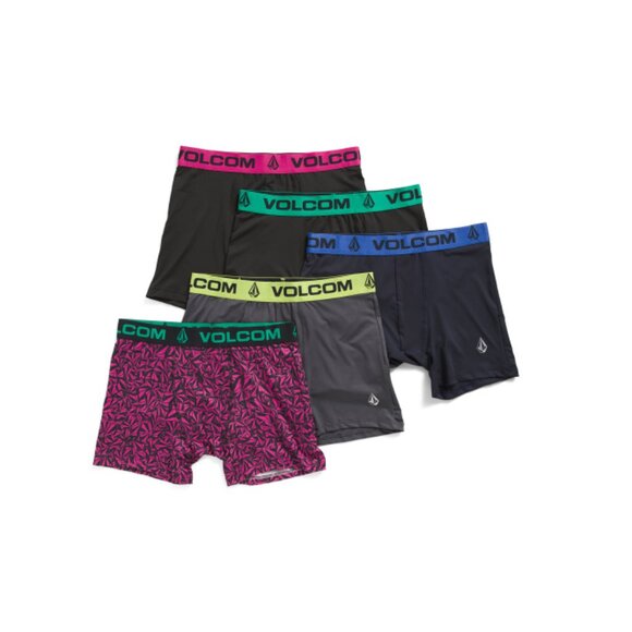 VOLCOM Black Multi 5pk Boxer Briefs - Picture 1 of 2